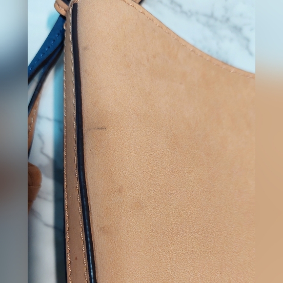 Tory Burch Nubuck Leather Utopia Floral Applique' Convertible Crossbody Bag - Picture 15 of 15